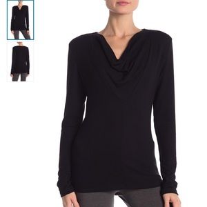 James Perse Cowl Neck Long Sleeve Shirt